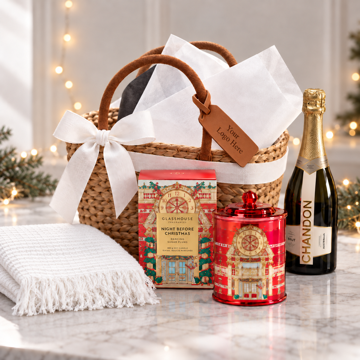 Christmas Basket with Alcohol