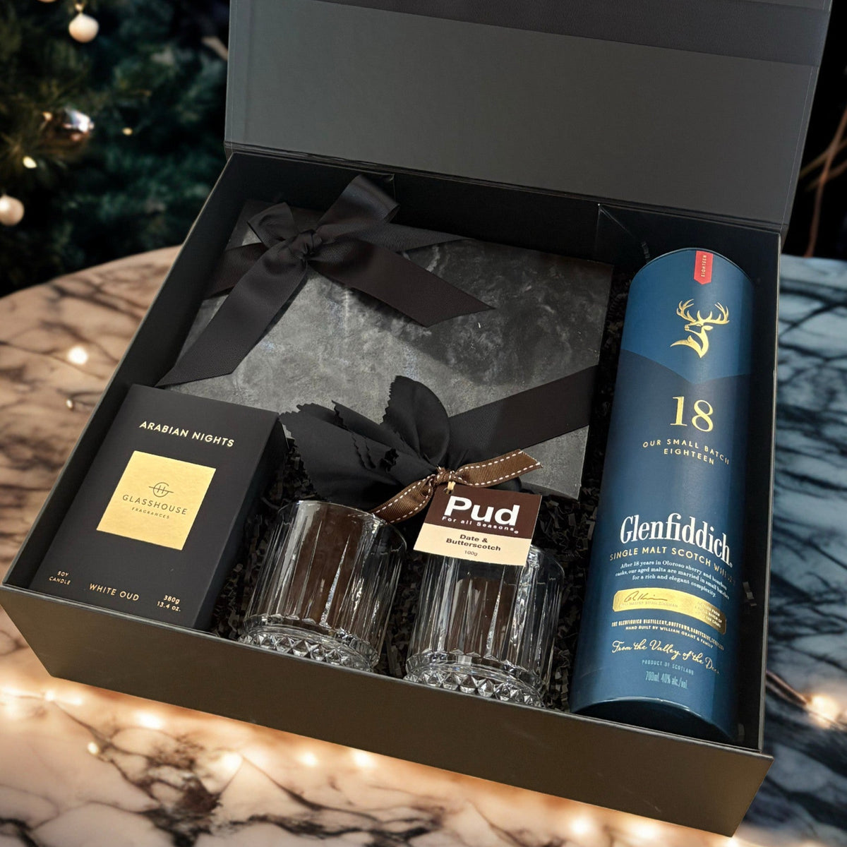 Christmas Marble Whiskey Glasshouse XL